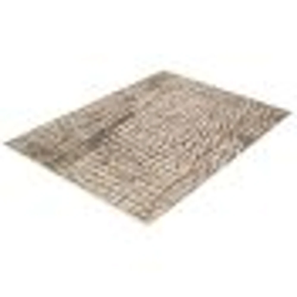 Tapis Rattan Safari Argent-noir