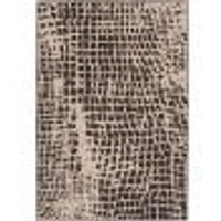 Rattan Look Safari Black-Silver Rug