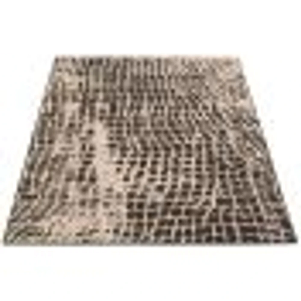 Rattan Look Safari Black-Silver Rug