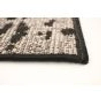 Rattan Look Safari Black-Silver Rug