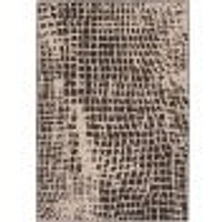 Tapis Rattan Safari noir-Argent