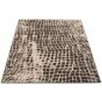 Rattan Look Safari Black-Silver Rug