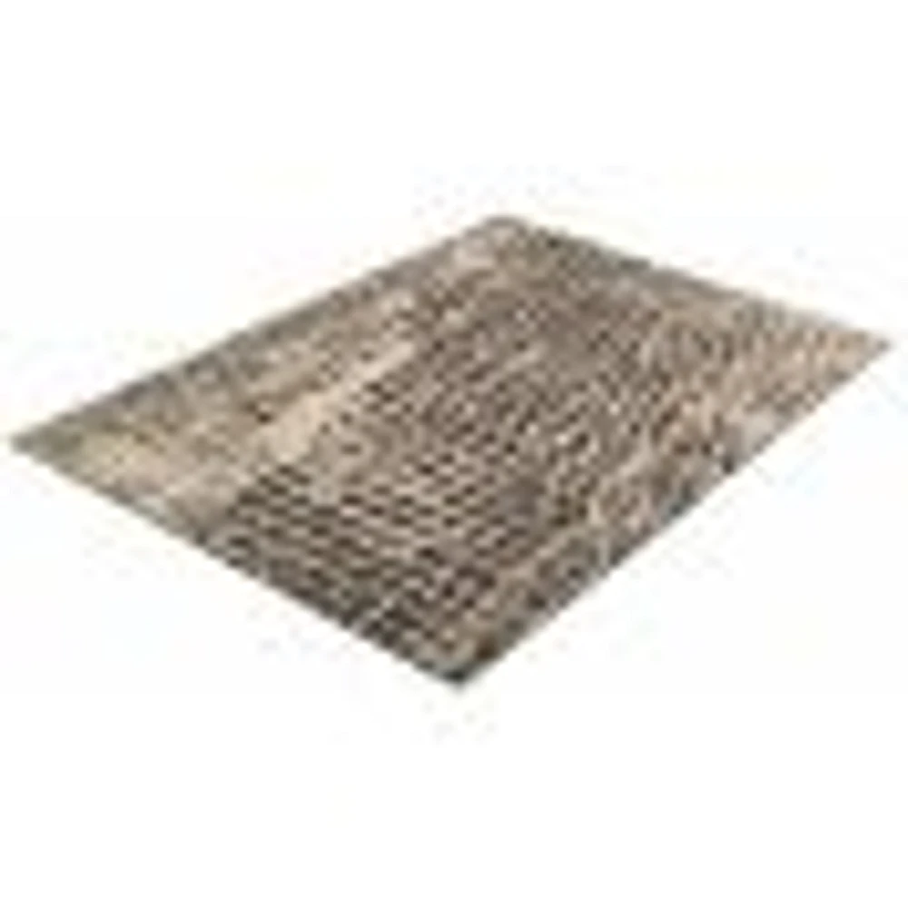 Rattan Look Safari Black-Silver Rug