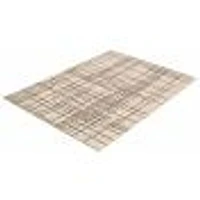 Rattan Look Burburry Silver-Black Rug