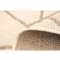 Rattan Look Abstract Champagne-Taupe Rug