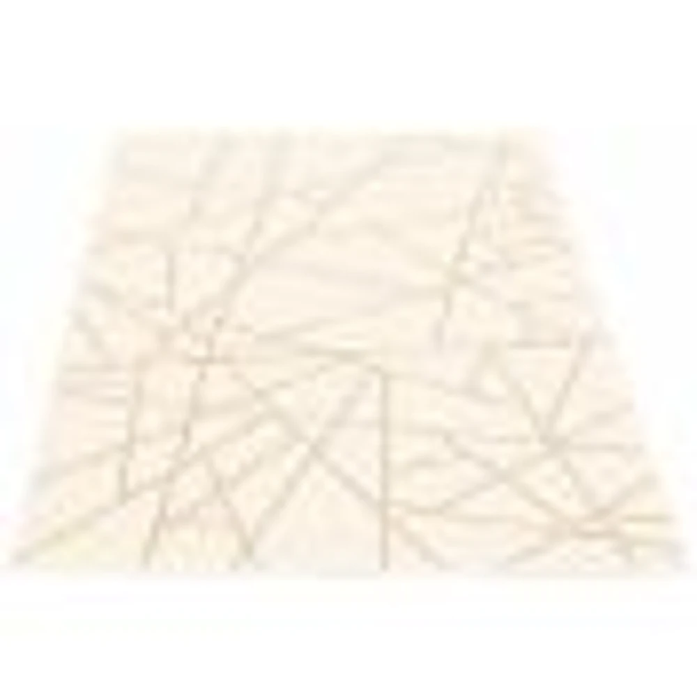 Tapis Rattan Abstract Beige-Champagne