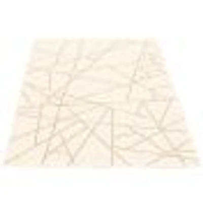 Tapis Rattan Abstract Beige-Champagne