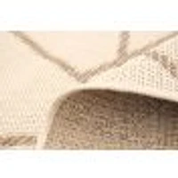 Tapis Rattan Abstract Beige-Champagne