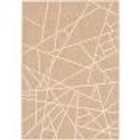 Tapis Rattan Abstract Beige-Champagne