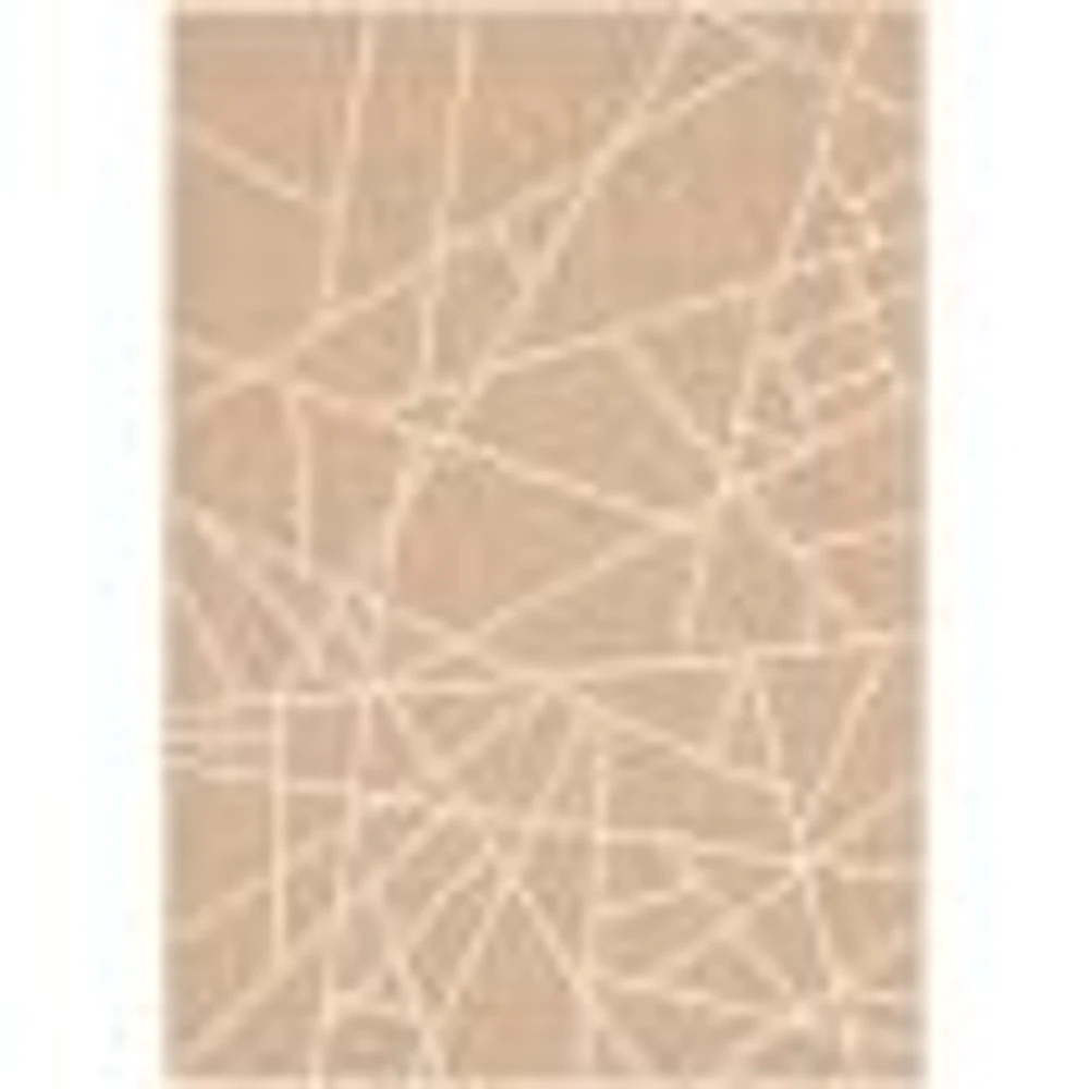 Tapis Rattan Abstract Beige-Champagne