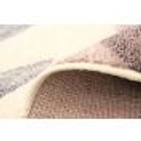 Tapis Feuilles crème-Rose