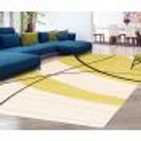 Tapis Convex crème-vert