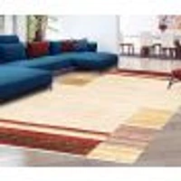 Tapis Modern Gabbeh ivoire/rouge