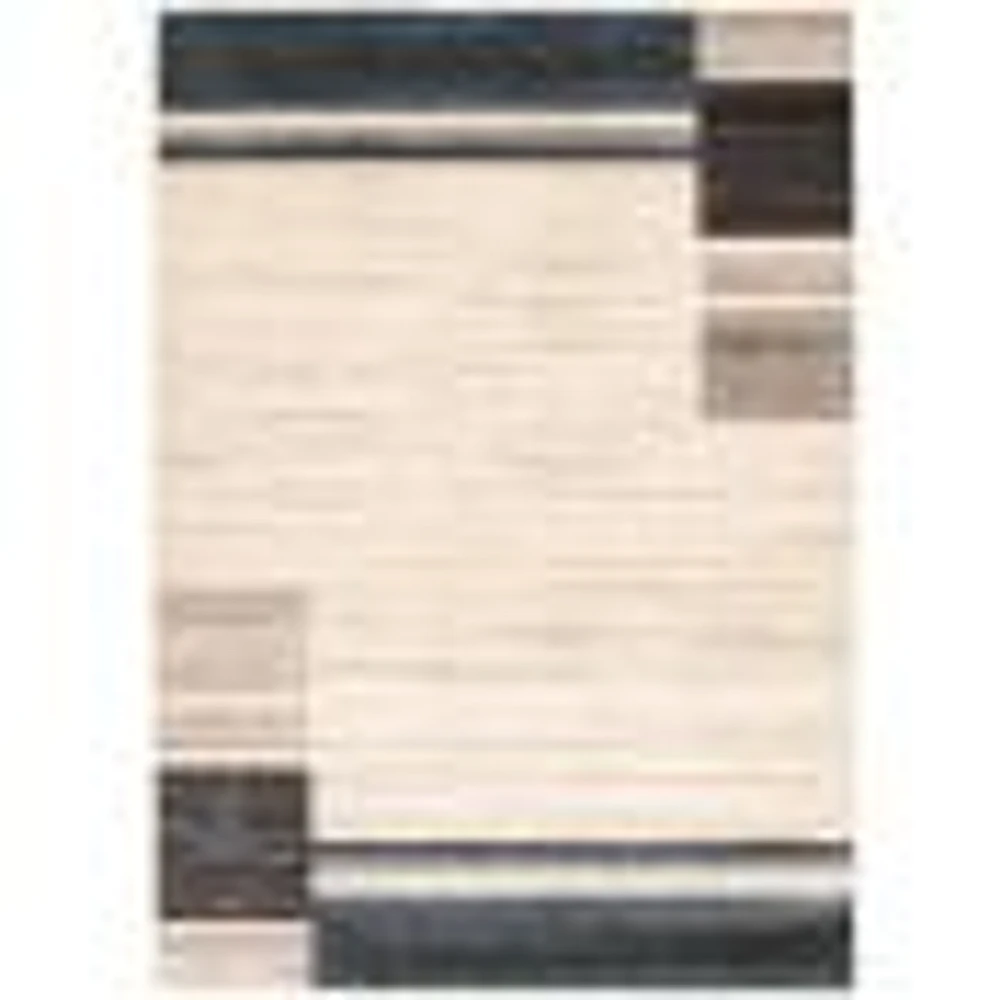 Modern Gabbeh Ivory/Blue Rug