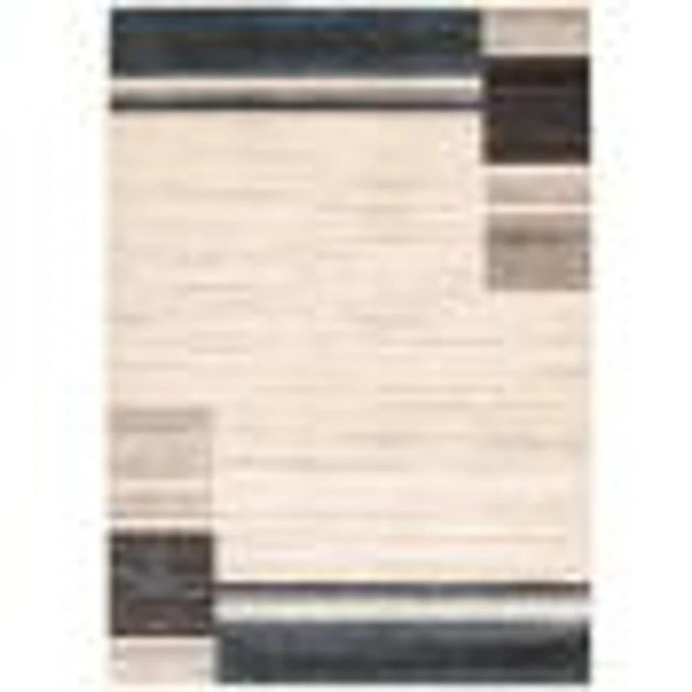 Modern Gabbeh Ivory/Blue Rug