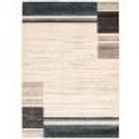 Modern Gabbeh Ivory/Blue Rug