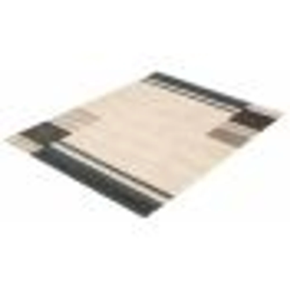 Tapis Modern Gabbeh ivoire/bleu