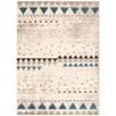 Modern Afghan Ivory/ Rug