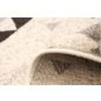 Modern Afghan Ivory/Red Rug