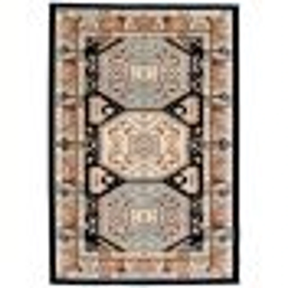 Tapis Shiraz bleu foncé, clair