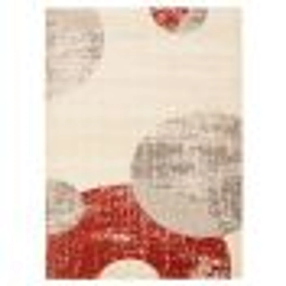 Aria Ivory/Red Rug