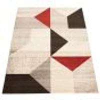 Tapis Luxor gris/rouge