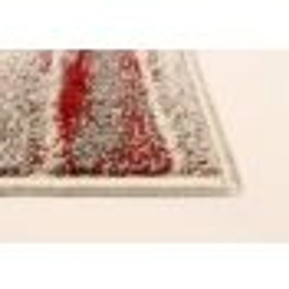 Tapis Mandalay ivoire/rouge