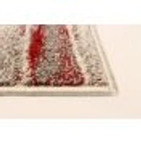 Tapis Mandalay ivoire/rouge