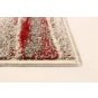 Tapis Mandalay ivoire/rouge