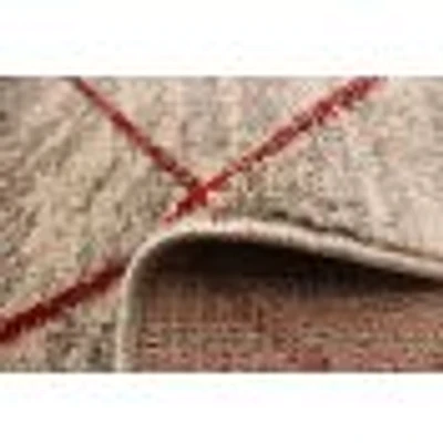 Caby Ivory/Red Rug