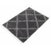 Tapis à poils longs Selene Stark gris foncé