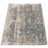 Luna Blue, Grey Rug