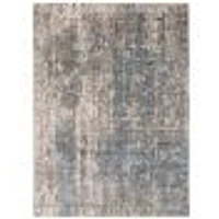 Tapis Luna bleu, gris