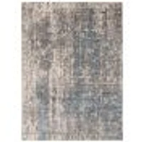 Luna Blue, Grey Rug