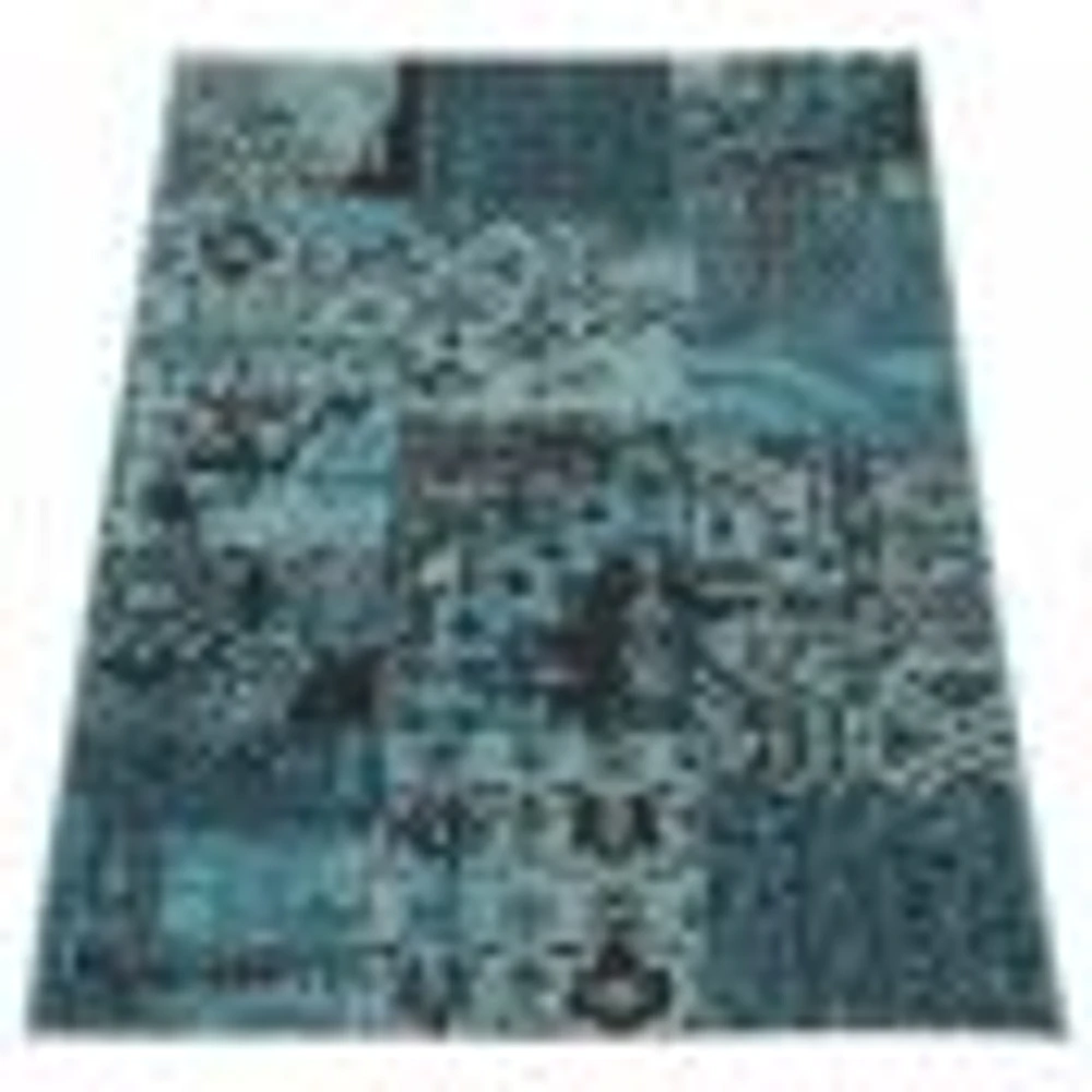 Patchwork Blue Rug