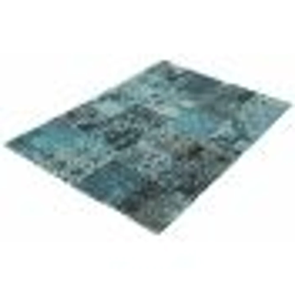 Patchwork Blue Rug