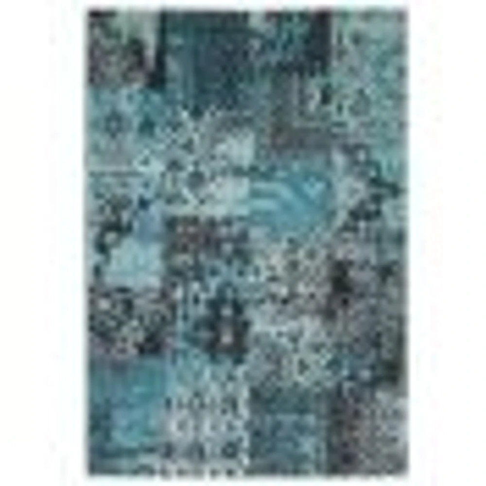 Patchwork Blue Rug