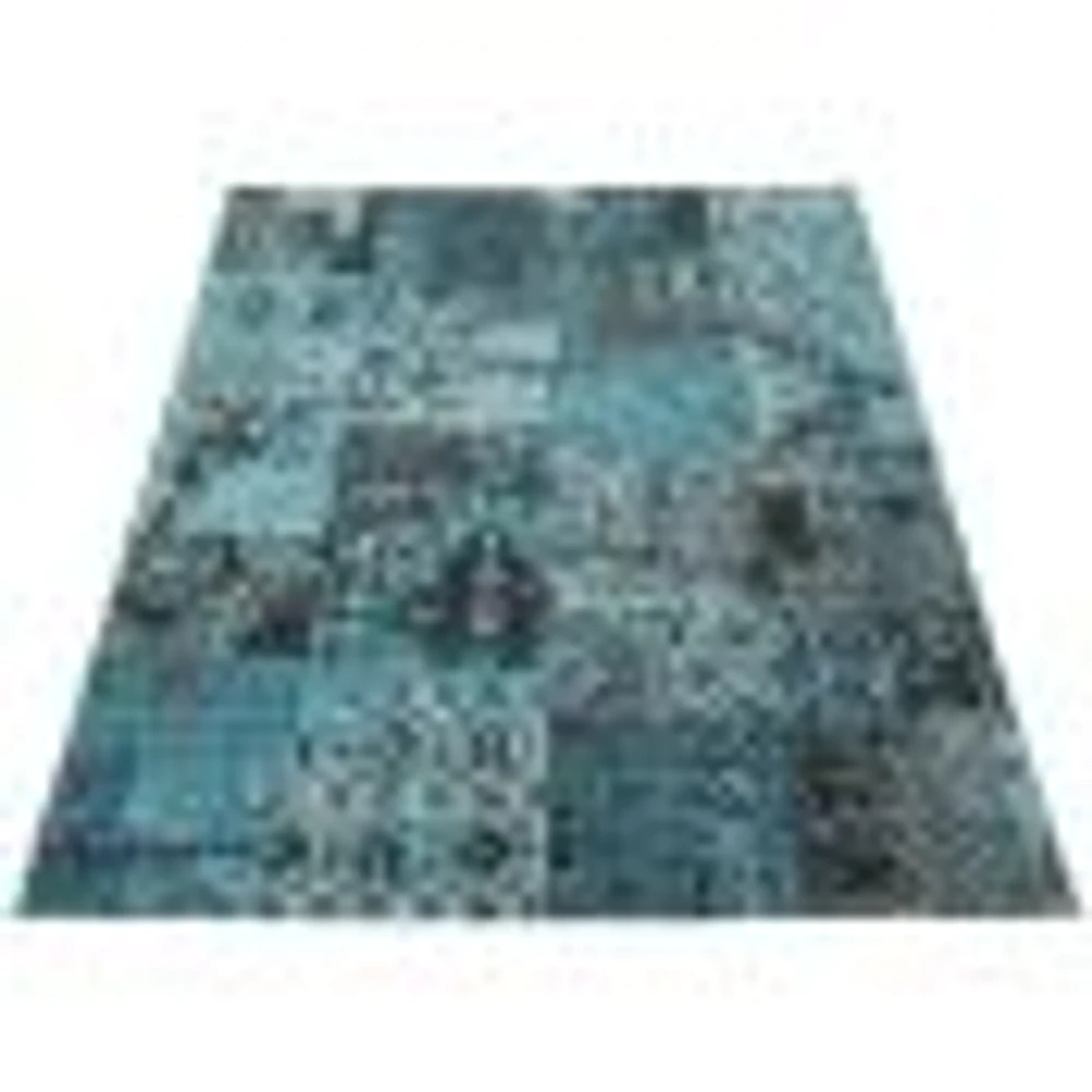 Patchwork Blue Rug