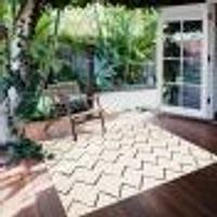 Marlene Indoor/Outdoor Blue, Ivory Rug