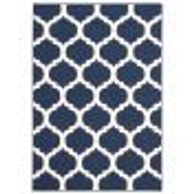 Corfu Indoor/Outdoor Ivory, Navy Rug