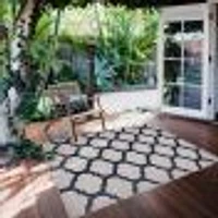 Corfu Indoor/Outdoor Grey, Navy Rug