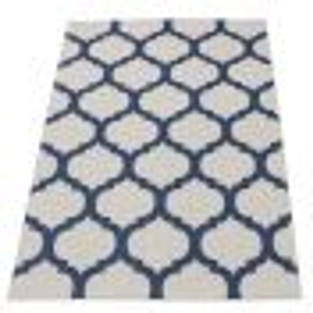 Corfu Indoor/Outdoor Grey, Navy Rug