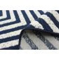 Santorini Indoor/Outdoor Blue, Ivory Rug