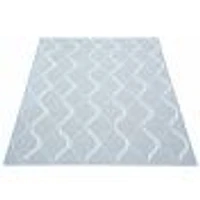 Gardenia Abstract Indoor/ Outdoor Light Blue Rug