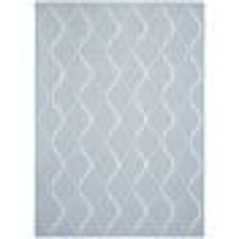 Gardenia Abstract Indoor/ Outdoor Light Blue Rug