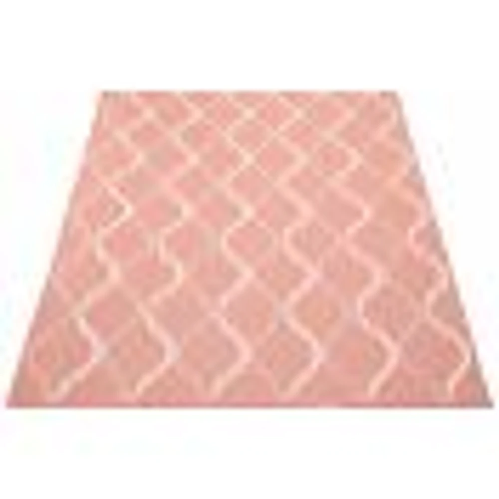 Gardenia Abstract Indoor/ Outdoor Coral Rug