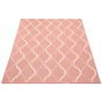 Gardenia Abstract Indoor/ Outdoor Coral Rug