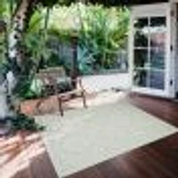 Gardenia Traditional Indoor/ Outdoor Mint Rug