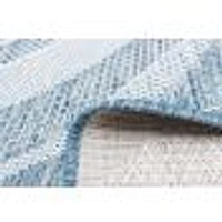 Gardenia Modern Indoor/ Outdoor Blue Rug