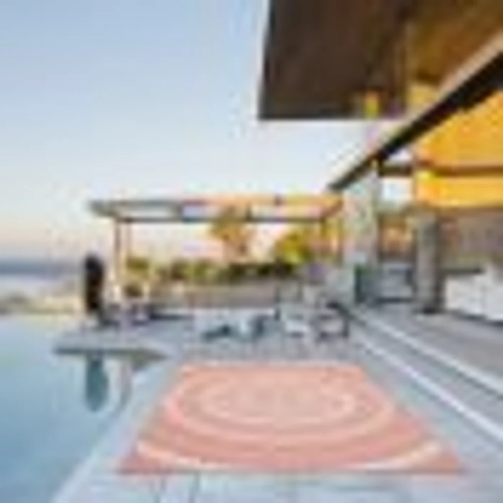 Gardenia Modern Indoor/ Outdoor Coral Rug